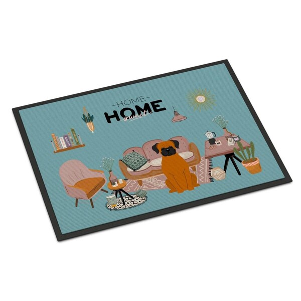 Carolines Treasures 24 x 36 in. Fawn Boxer Sweet Home Indoor or Outdoor Mat CK7960JMAT - main